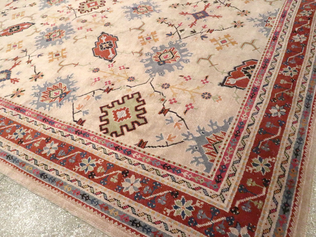 Vintage Turkish Oushak Large Room Size Carpet, No.29254 - Staging