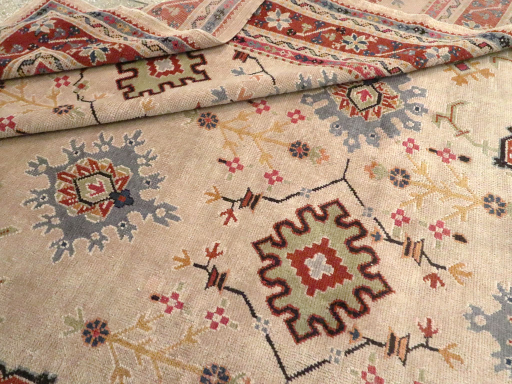 Vintage Turkish Oushak Large Room Size Carpet, No.29254 - Staging