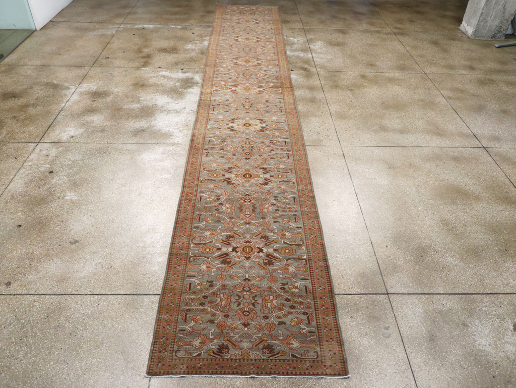 Antique Persian Malayer Long Runner, No.29259 - Staging