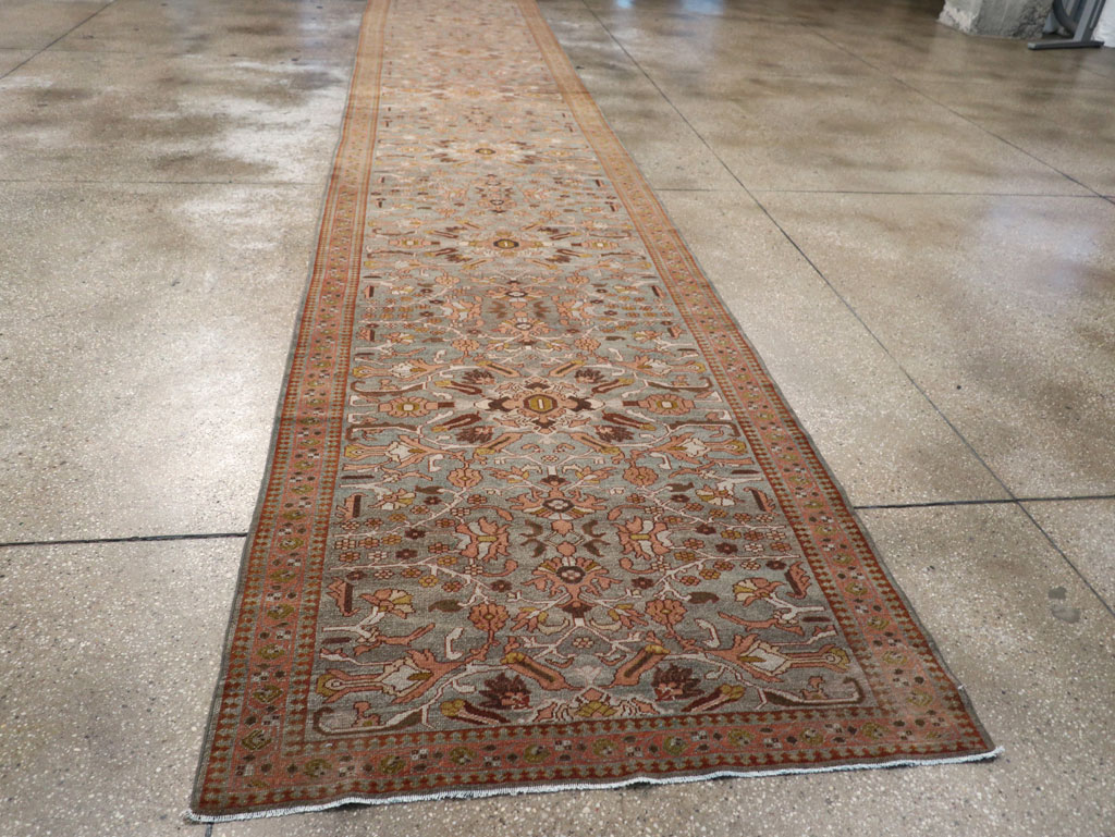 Antique Persian Malayer Long Runner, No.29259 - Staging