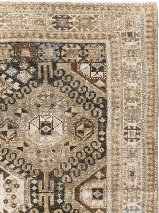 Vintage Persian Bakhtiari Tribal Wide Gallery Runner, No.29279 - Staging