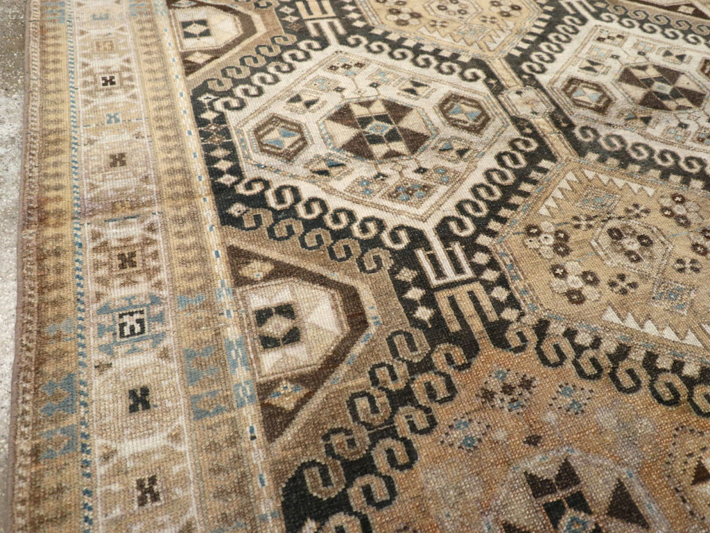 Vintage Persian Bakhtiari Tribal Wide Gallery Runner, No.29279 - Staging