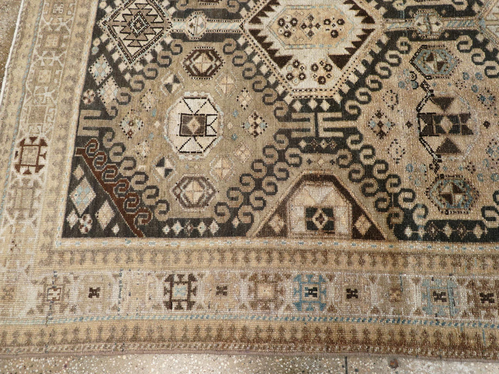 Vintage Persian Bakhtiari Tribal Wide Gallery Runner, No.29279 - Staging