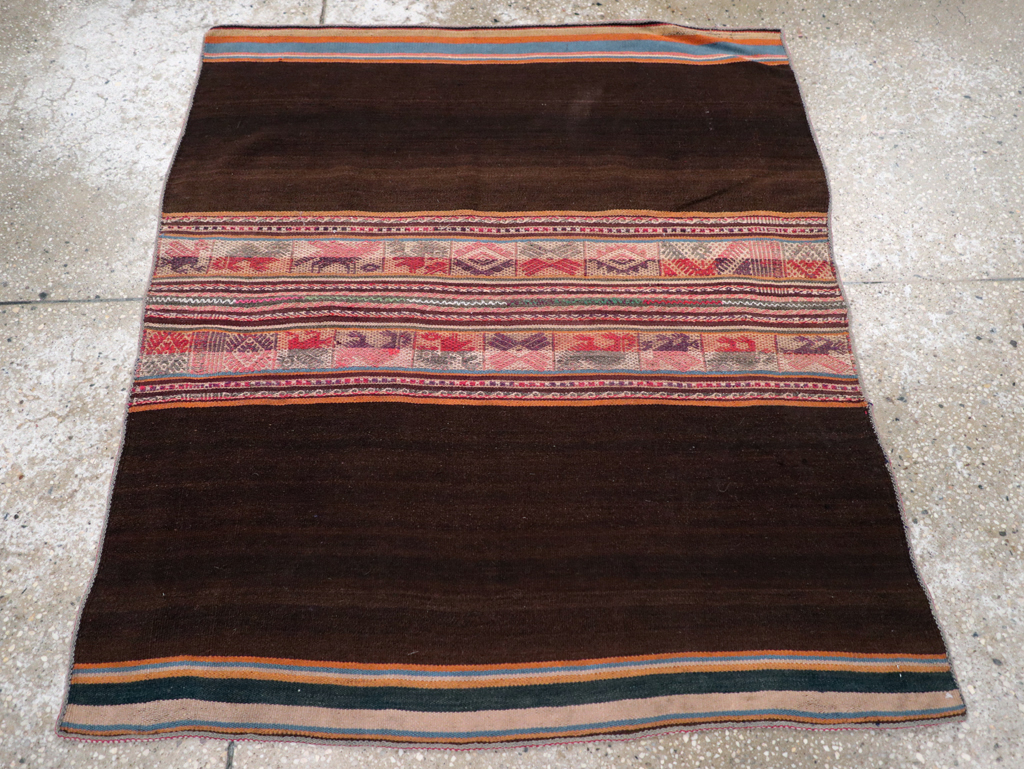 Vintage Perisan Square Kilim, No.29282 - Staging