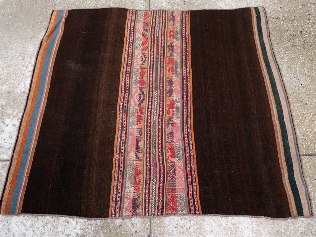 Vintage Perisan Square Kilim, No.29282 - Staging