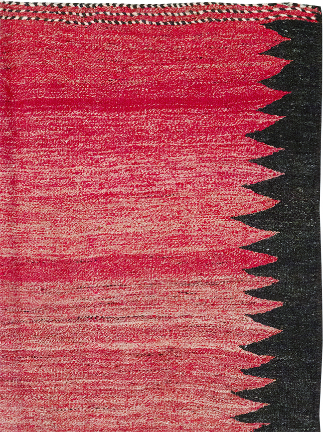 Vintage Persian Flatweave Kilim Accent Rug, No.29285 - Staging