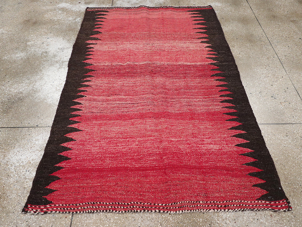 Vintage Persian Flatweave Kilim Accent Rug, No.29285 - Staging