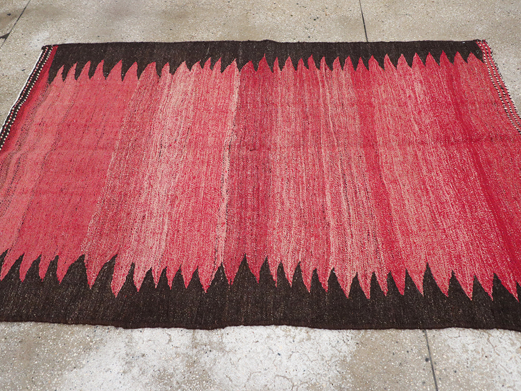 Vintage Persian Flatweave Kilim Accent Rug, No.29285 - Staging