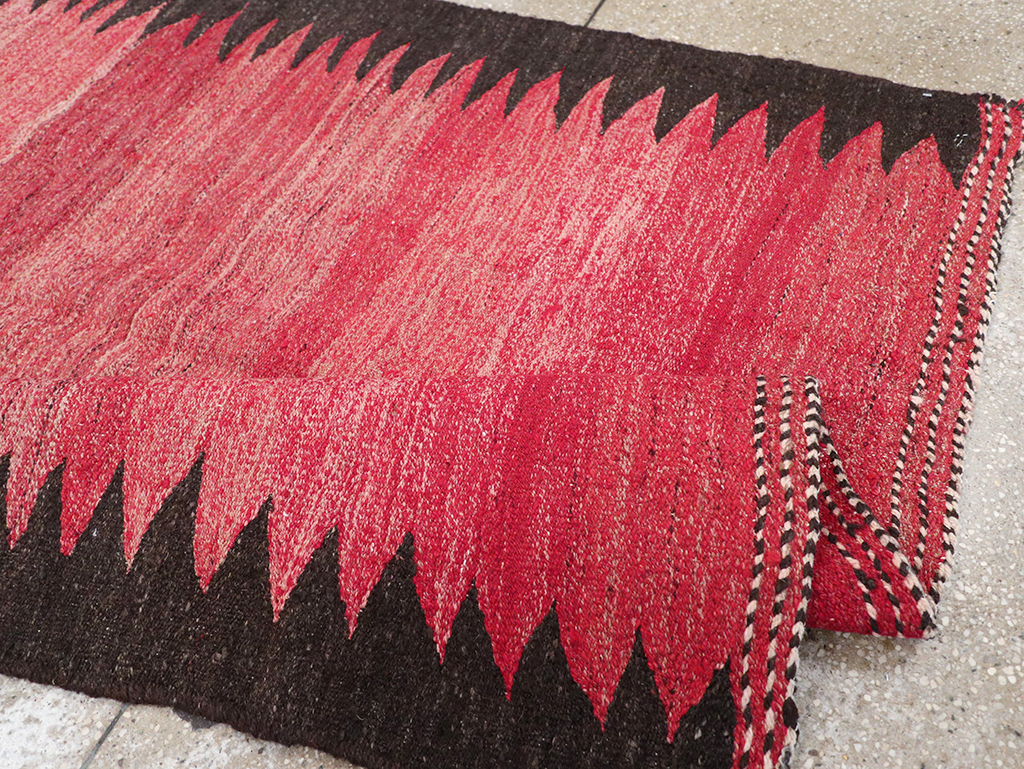 Vintage Persian Flatweave Kilim Accent Rug, No.29285 - Staging