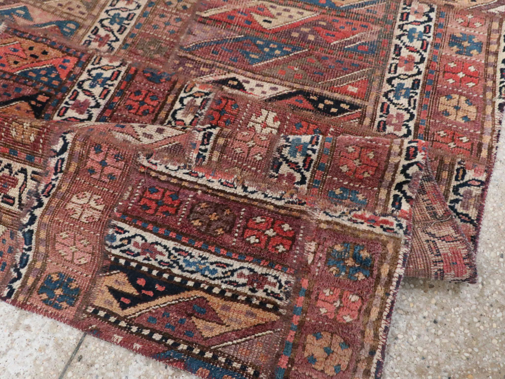 Vintage Persian Patchwork Style Accent Rug, No.29299 - Staging