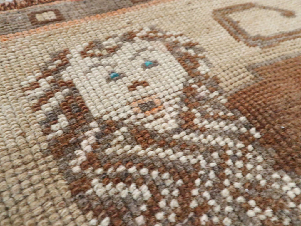 Vintage Turkish Anatolian Pictorial Throw Rug (Pair: 1 of 2), No.29314 - Staging