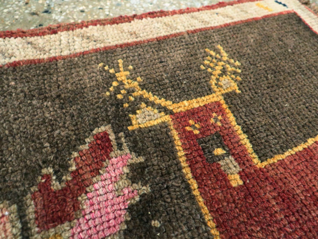 Vintage Anatolian Pictorial Rug, No.29315 - Staging