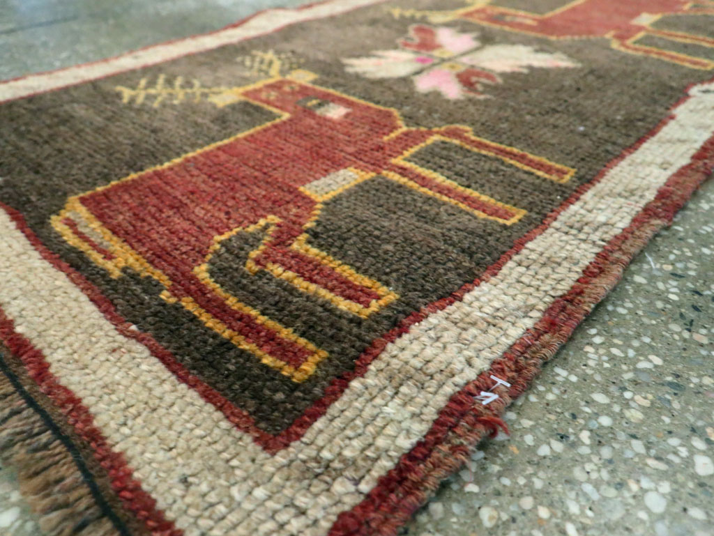 Vintage Anatolian Pictorial Rug, No.29315 - Staging