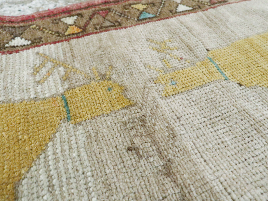 Vintage Anatolian Pictorial Rug, No.29316 - Staging