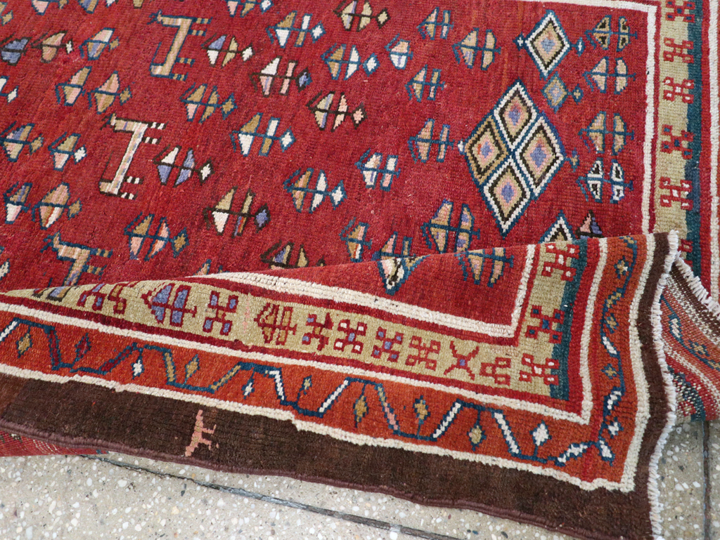 Vintage Persian Kurd Wide Gallery Runner, No.29333 - Staging