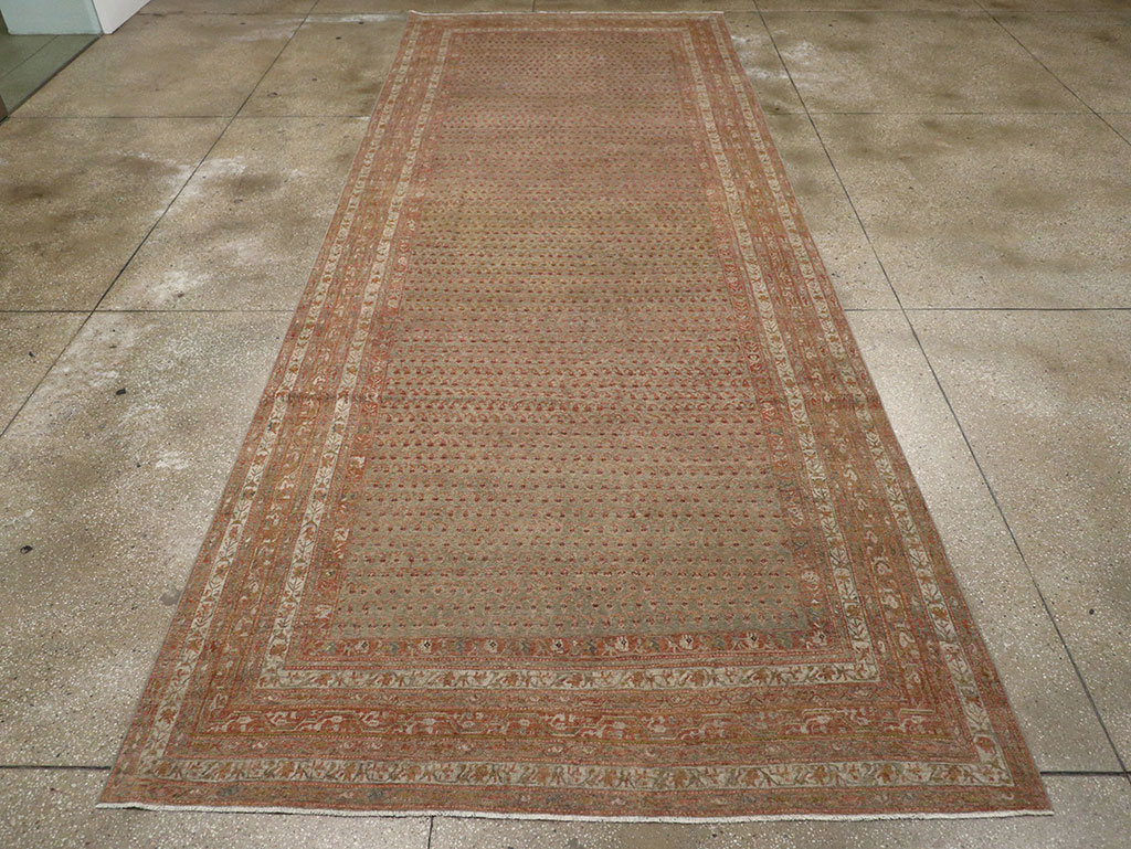 Antique Persian Malayer Long and Narrow Gallery Carpet, No.29334 - Staging