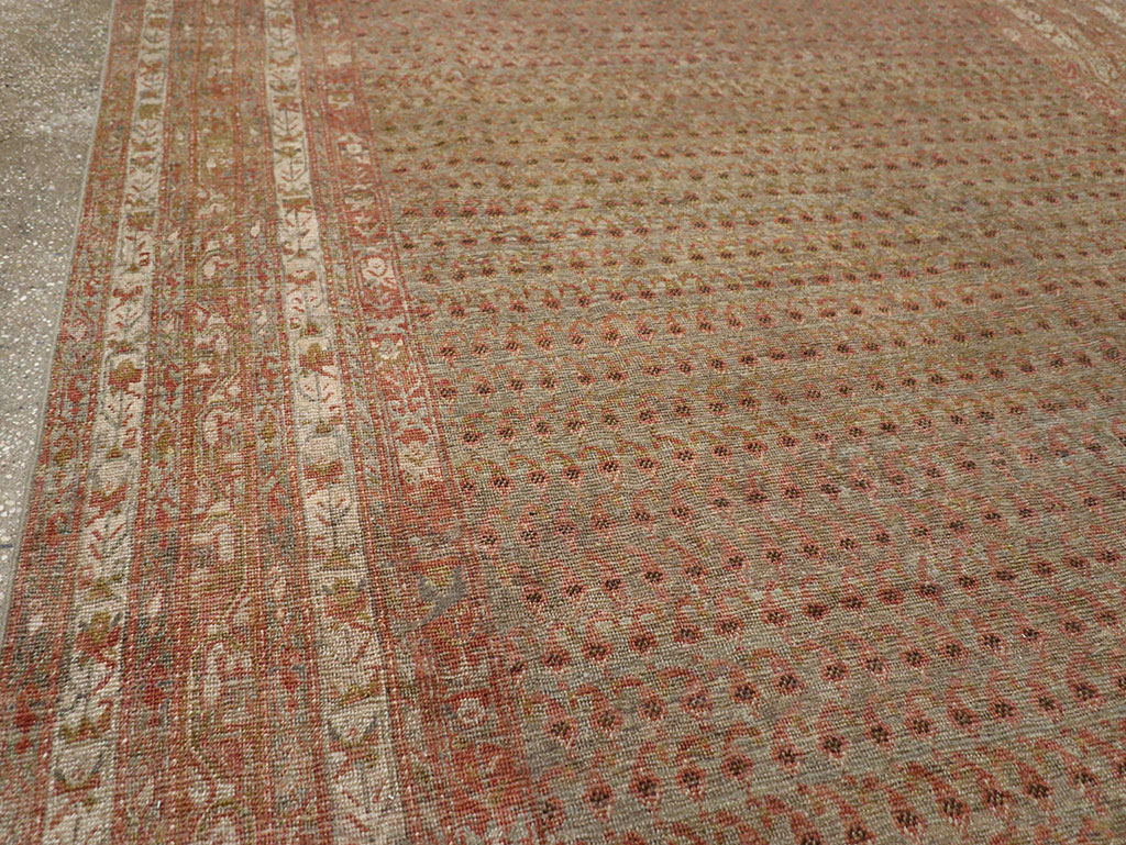Antique Persian Malayer Long and Narrow Gallery Carpet, No.29334 - Staging