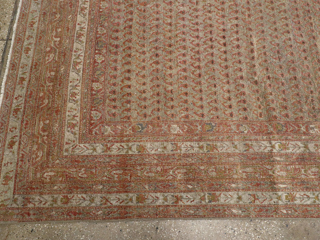 Antique Persian Malayer Long and Narrow Gallery Carpet, No.29334 - Staging