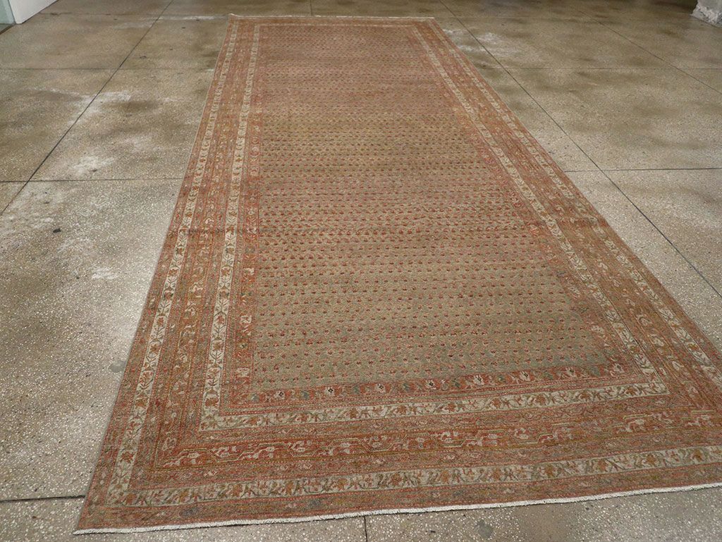 Antique Persian Malayer Long and Narrow Gallery Carpet, No.29334 - Staging