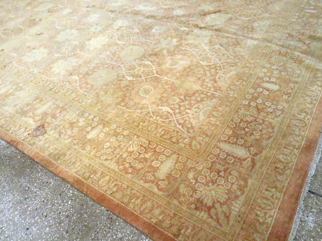 Vintage Persian Tabriz Small Room Size Carpet, No.29335 - Staging