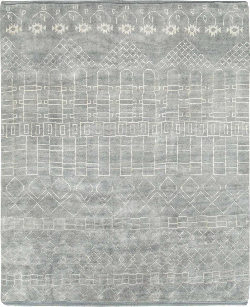 Contemporary Moroccan Room Size Carpet, No.29338 - Staging