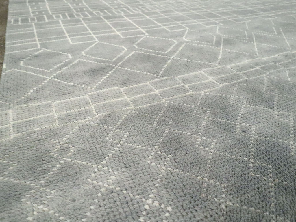 Contemporary Moroccan Room Size Carpet, No.29338 - Staging