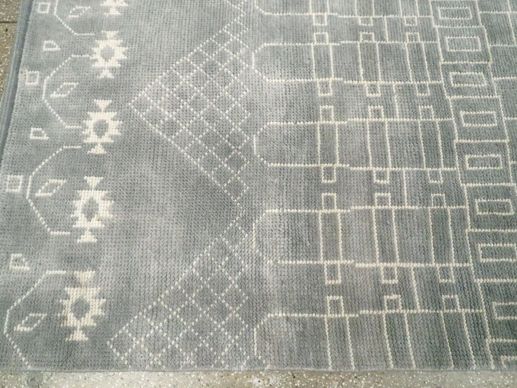 Contemporary Moroccan Room Size Carpet, No.29338 - Staging