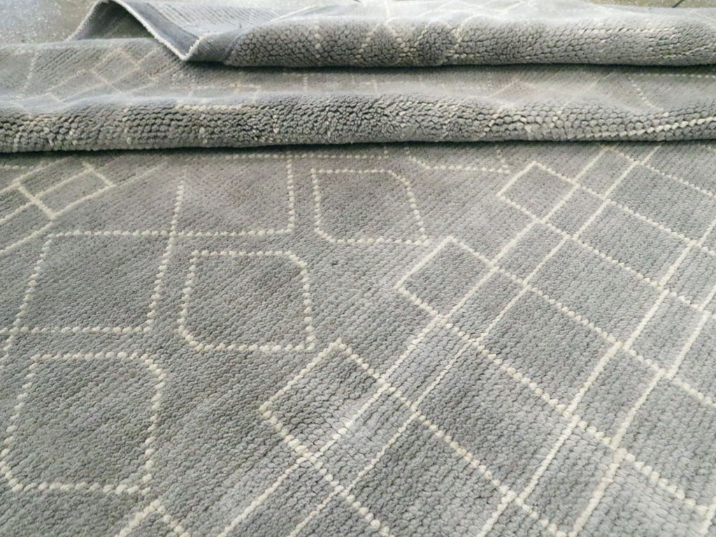 Contemporary Moroccan Room Size Carpet, No.29338 - Staging