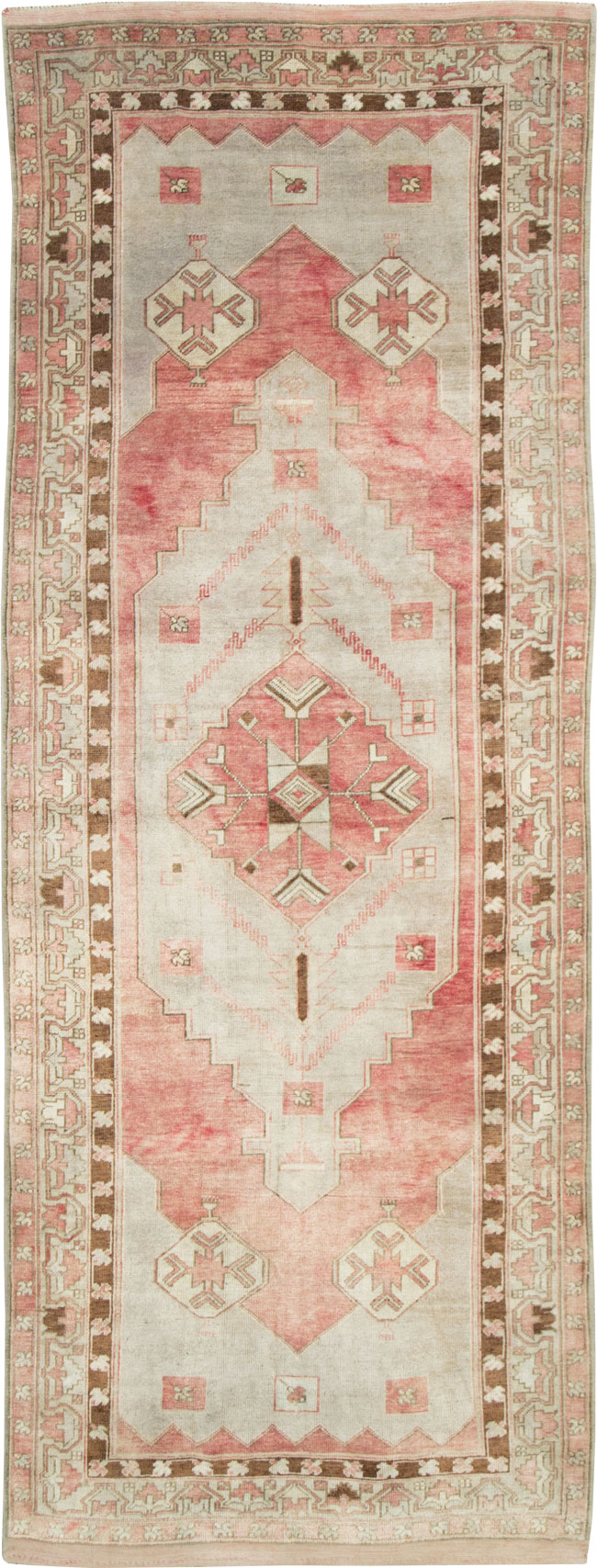 Vintage Turkish Anatolian Wide Gallery Runner, No.29342 - Staging