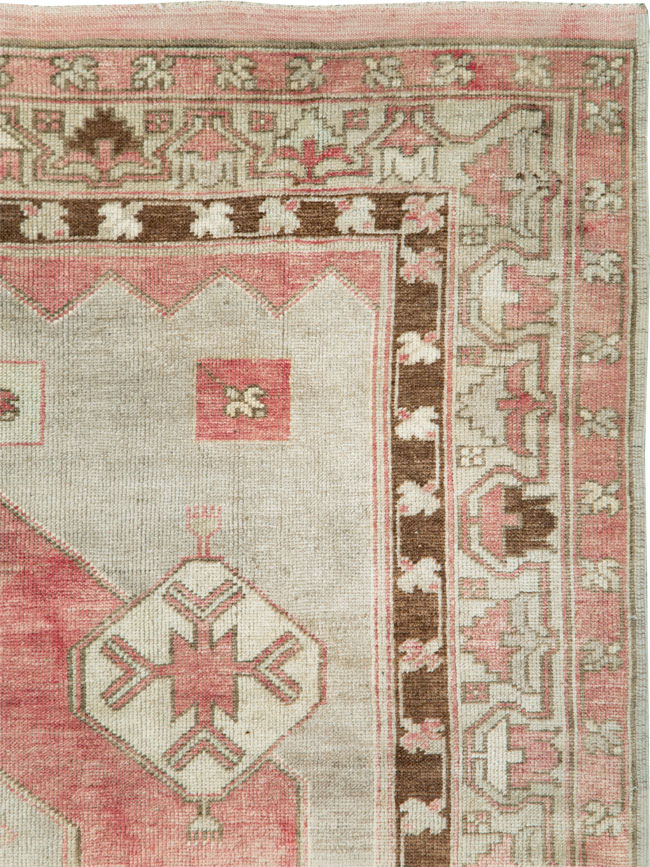 Vintage Turkish Anatolian Wide Gallery Runner, No.29342 - Staging