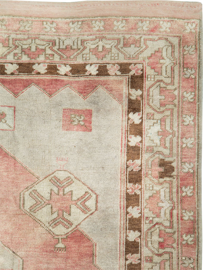 Vintage Turkish Anatolian Wide Gallery Runner, No.29342 - Staging