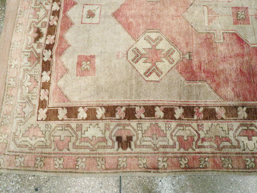 Vintage Turkish Anatolian Wide Gallery Runner, No.29342 - Staging