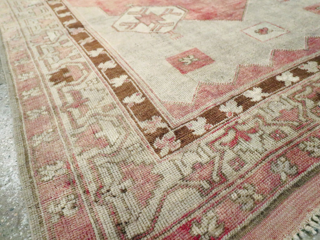 Vintage Turkish Anatolian Wide Gallery Runner, No.29342 - Staging