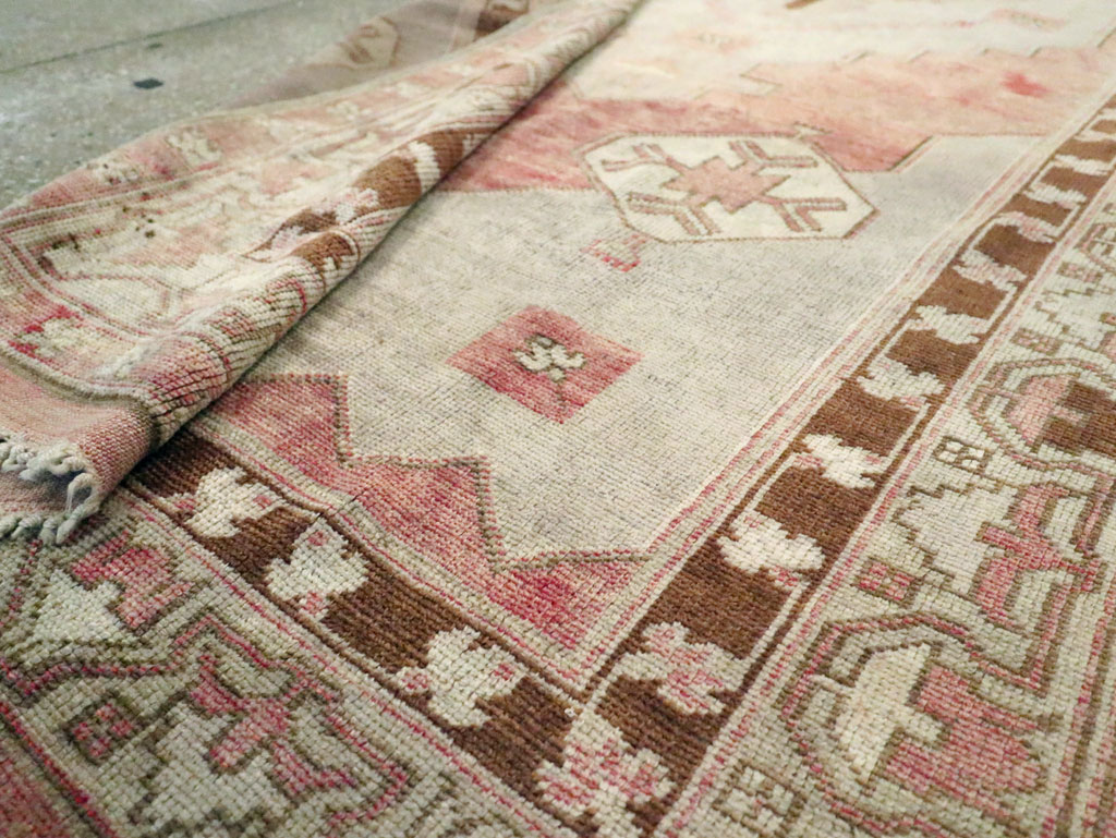Vintage Turkish Anatolian Wide Gallery Runner, No.29342 - Staging