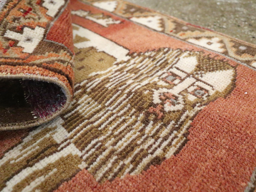 Vintage Turkish Anatolian Pictorial Rug (Pair: 1 of 2), No.29349 - Staging