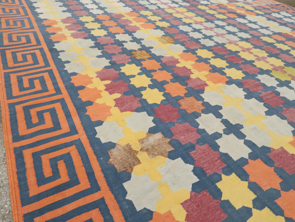 Vintage Indian Dhurrie, No.29351 - Staging