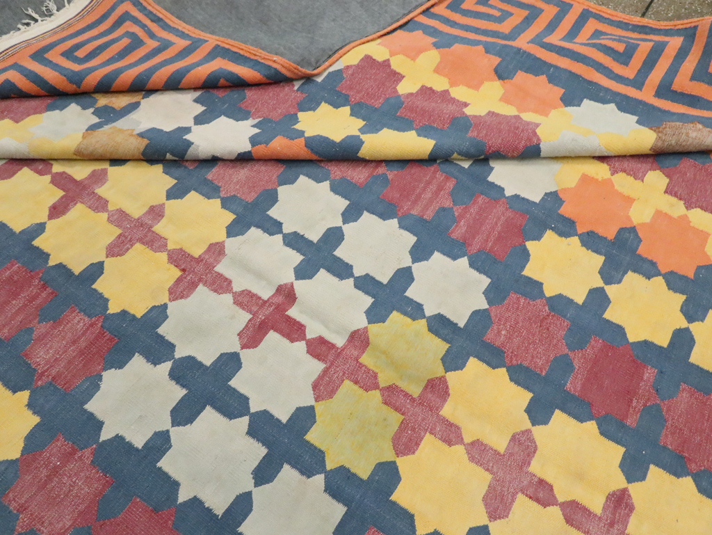 Vintage Indian Dhurrie, No.29351 - Staging