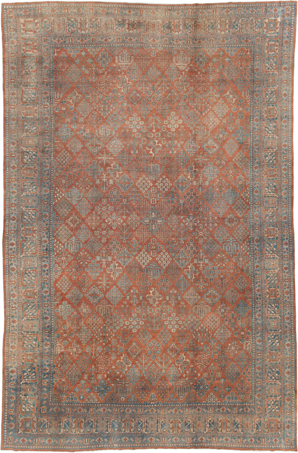 Antique Persian Joshegan Large Room Size Carpet, No.29352 - Staging