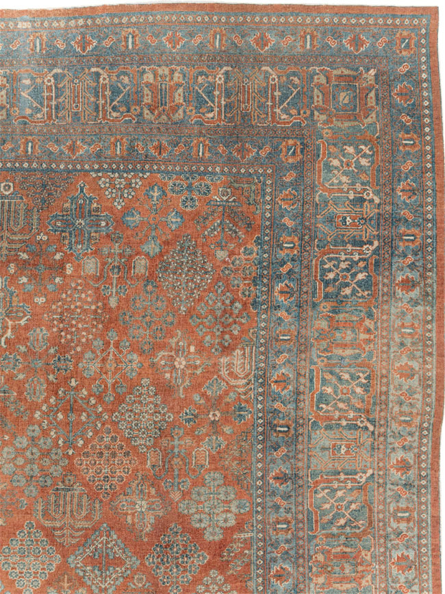Antique Persian Joshegan Large Room Size Carpet, No.29352 - Staging