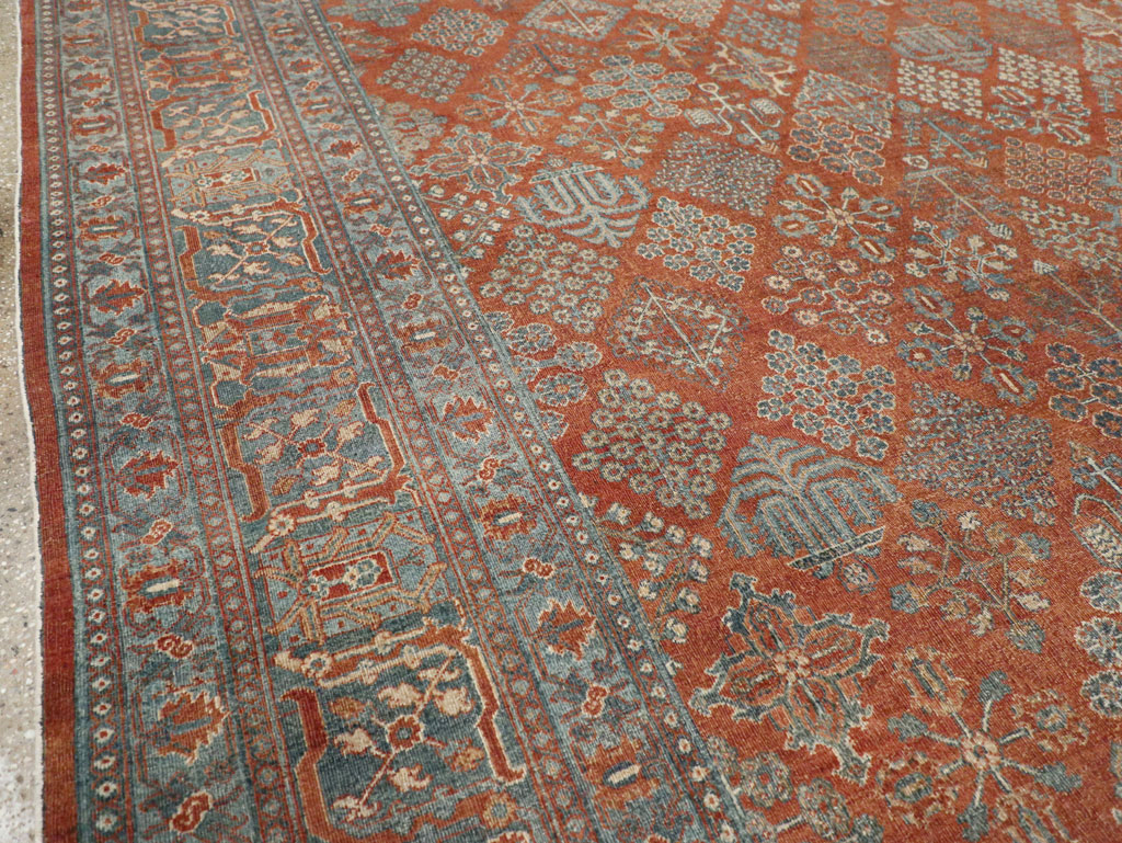 Antique Persian Joshegan Large Room Size Carpet, No.29352 - Staging