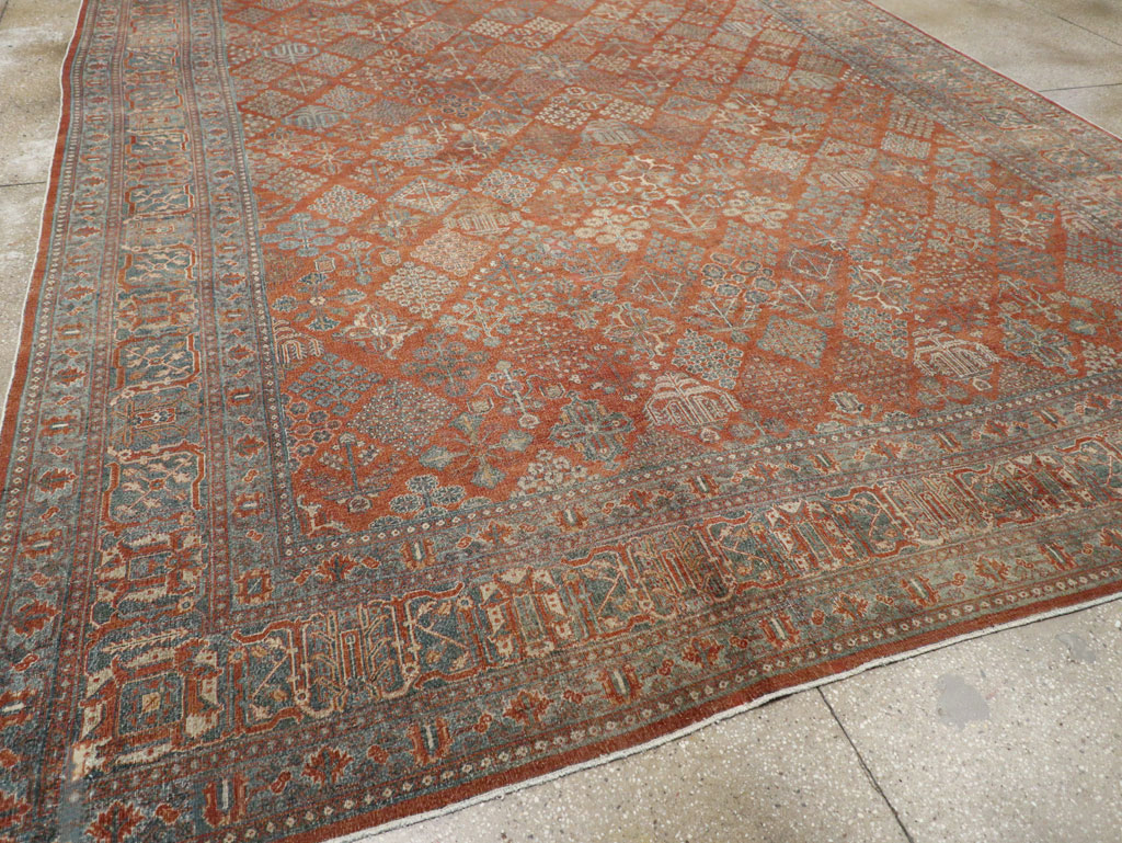 Antique Persian Joshegan Large Room Size Carpet, No.29352 - Staging