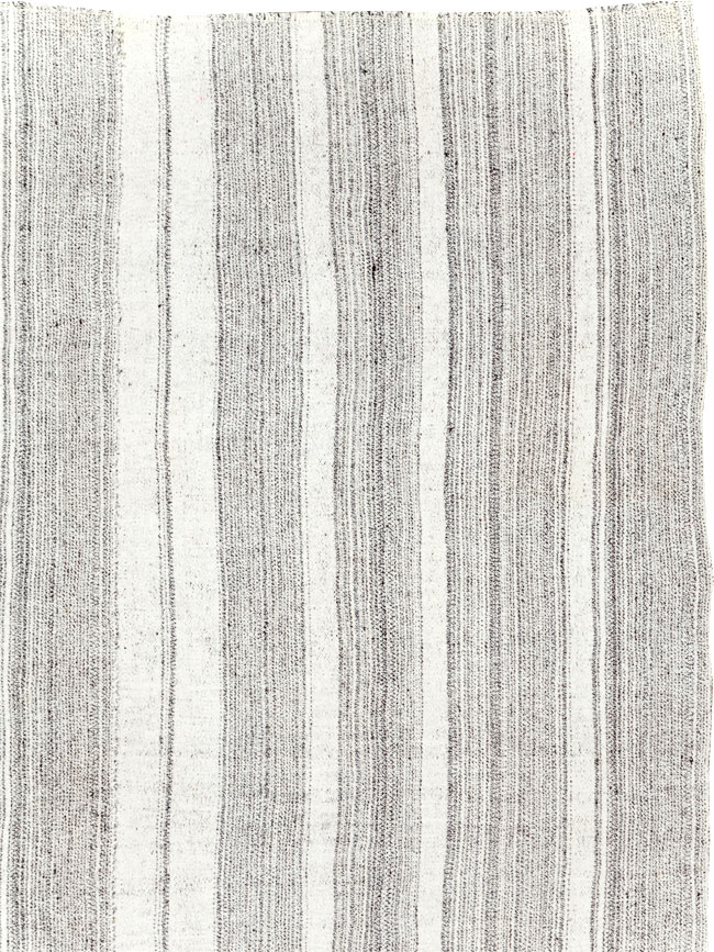 Vintage Turkish Flatweave Kilim Room Size Carpet, No.29354 - Staging