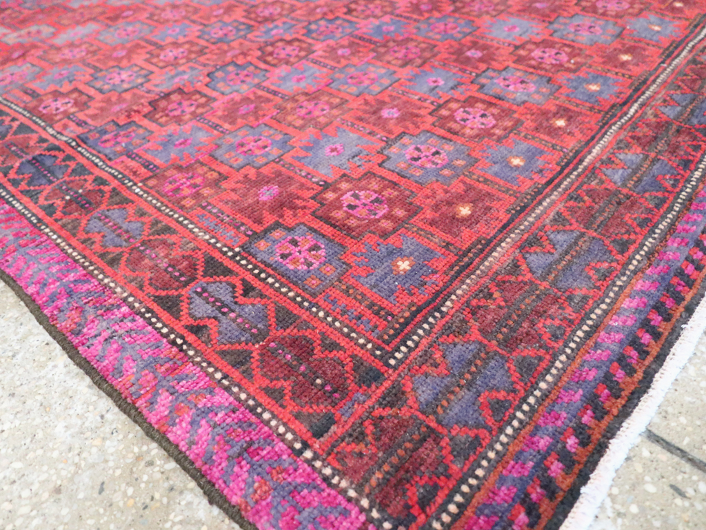 Vintage Persian Baluch Tribal Accent Rug, No.29358 - Staging