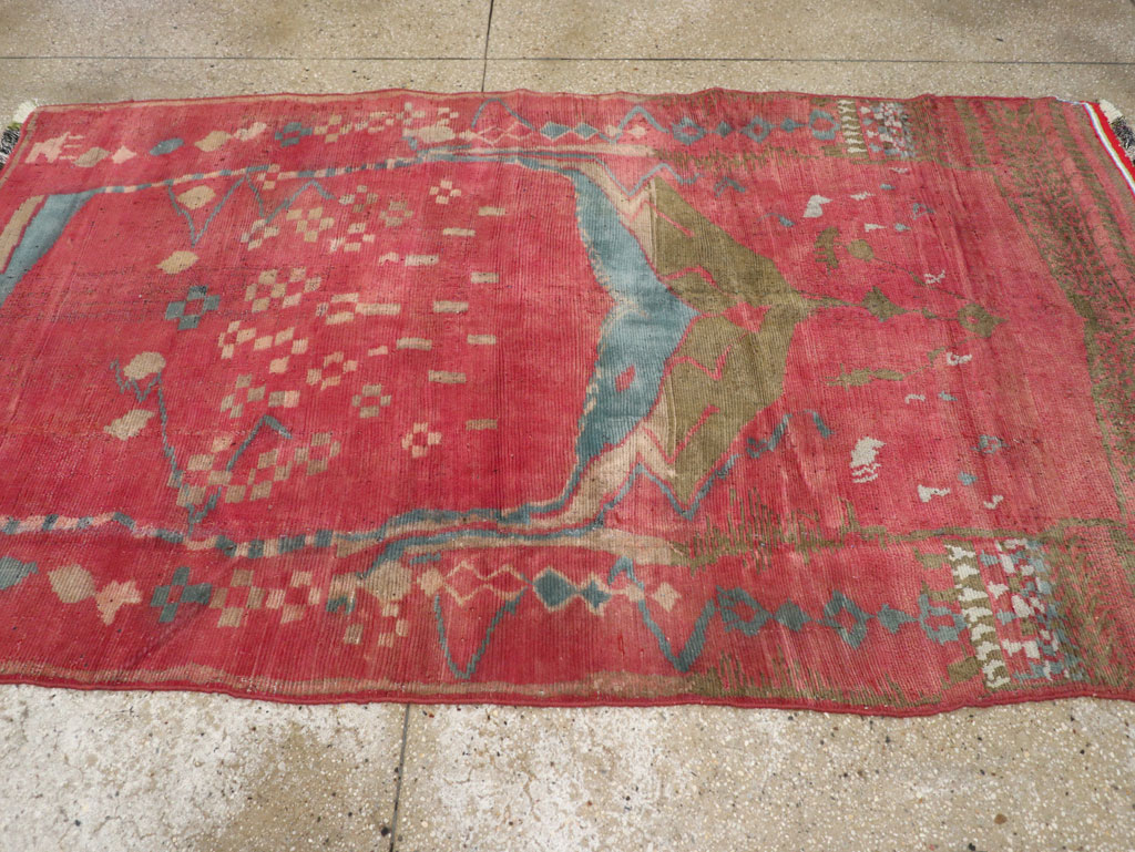 Vintage Persian Gabbeh Tribal Accent Rug, No.29359 - Staging