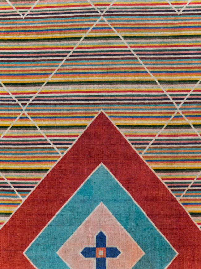 Vintage Persian Mahal Gallery Rug, No.29363 - Staging