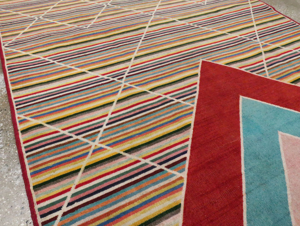 Vintage Persian Mahal Gallery Rug, No.29363 - Staging