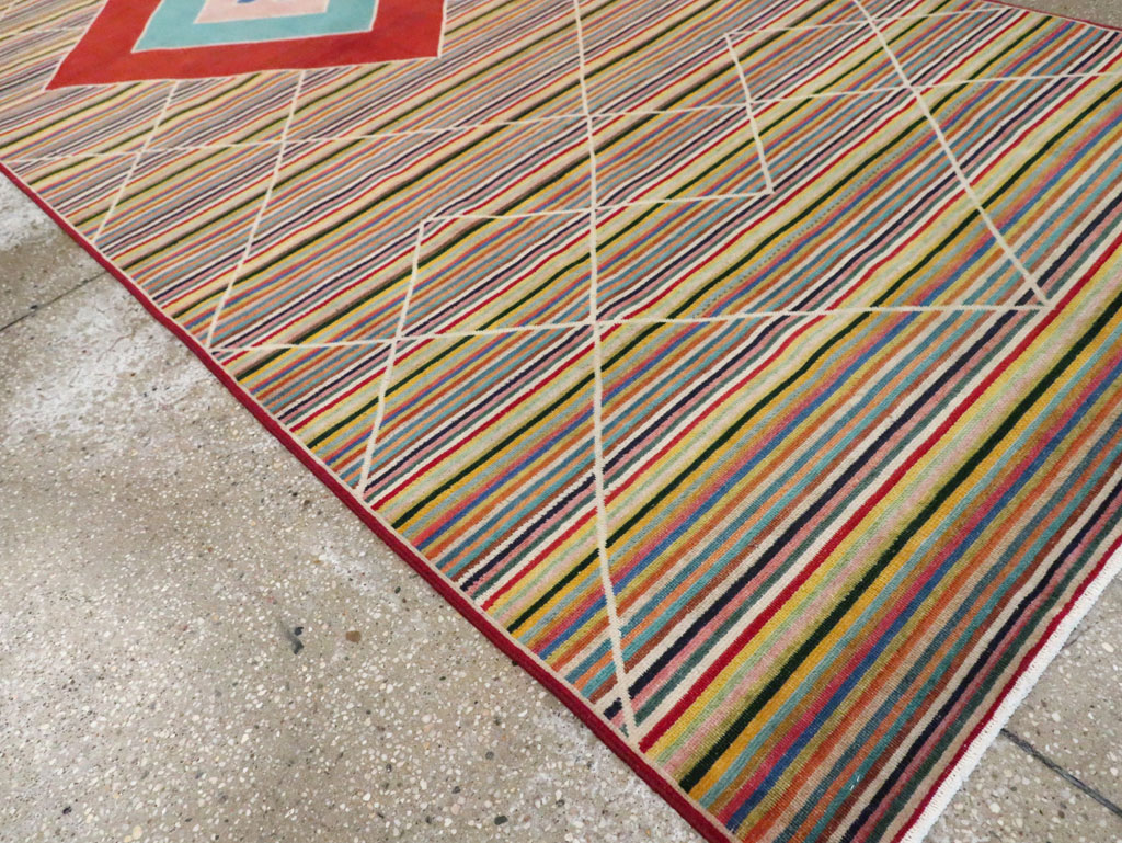 Vintage Persian Mahal Gallery Rug, No.29363 - Staging