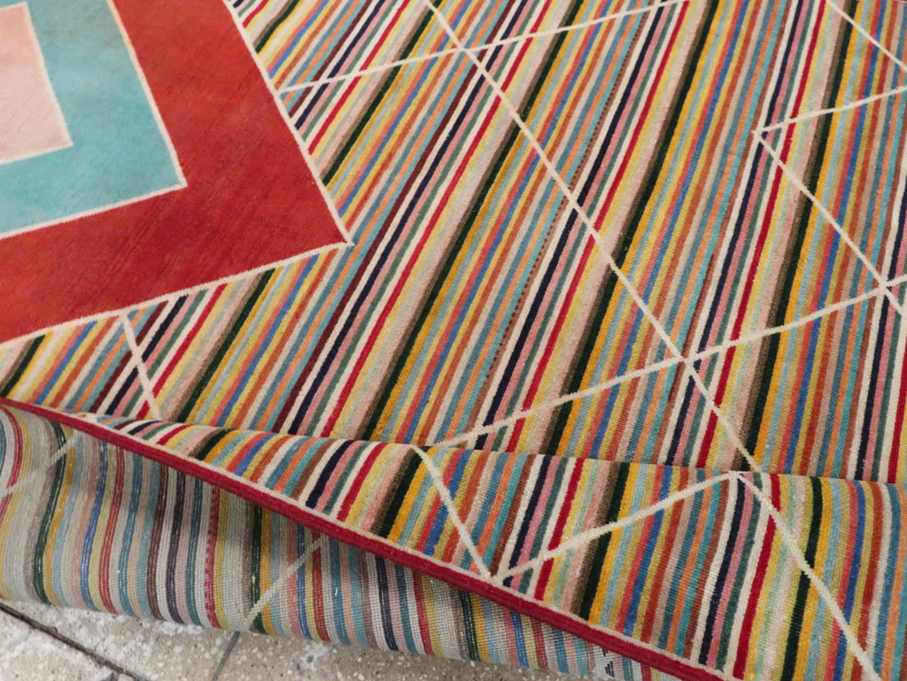 Vintage Persian Mahal Gallery Rug, No.29363 - Staging