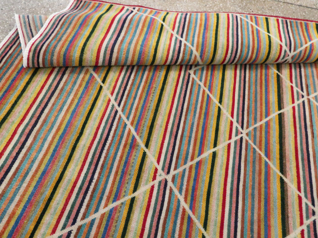 Vintage Persian Mahal Gallery Rug, No.29363 - Staging