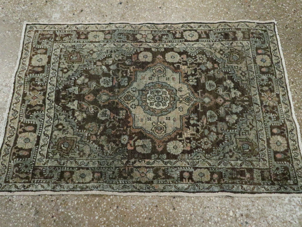 Antique Persian Malayer Throw Rug, No.29375 - Staging